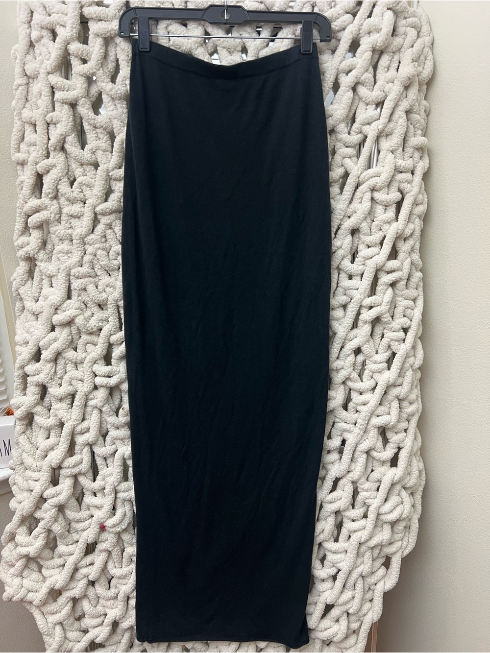 SKIMS SHEER CASHMERE MAXI SKIRT NWT - ONYX